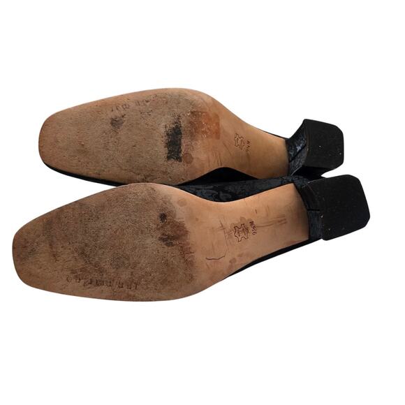 Ann Marino Black Jacquard Block Heel Pumps – Women’s 9.5M - Picture 9 of 10